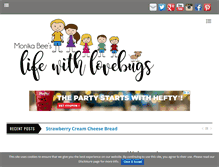 Tablet Screenshot of lifewithlovebugs.com